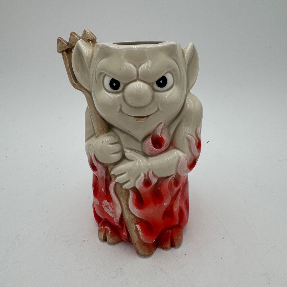 Flawless 1980 Fitz & Floyd Ceramic Devil Match Holder Striker – Halloween Decor